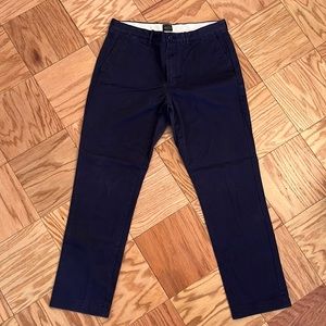 J Crew navy chino’s. Size 34x32